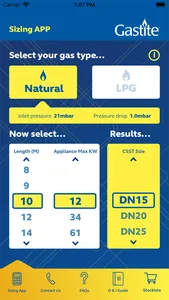 Gastite Sizing App screenshot 0