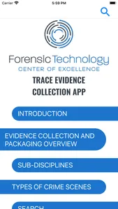 Trace Evidence Collection App screenshot 0