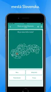 Okresy, kraje a mestá SR screenshot 2