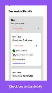 Singapore Bus Arrival screenshot 2
