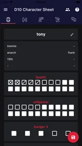 D10 Character Sheet screenshot 0