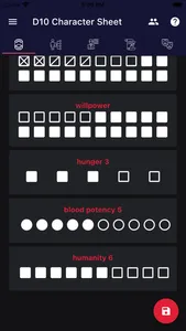 D10 Character Sheet screenshot 1