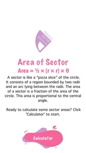 Area Of Sector Calculator screenshot 0