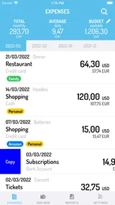 LiME - List My Expenses screenshot 2