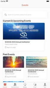 SCHCHA Events screenshot 1