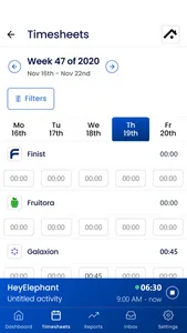 Sandtime.io Tracker&Timesheets screenshot 1