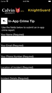 KnightGuard Calvin University screenshot 4