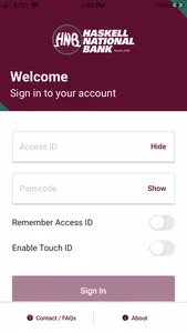 Haskell National Bank screenshot 1