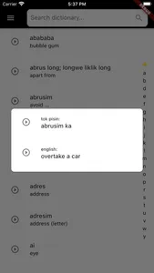 Tok Pisin English Dictionary screenshot 2