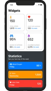 Health app as widget screenshot 1