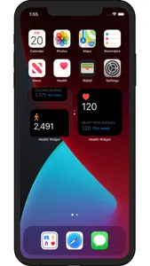 Health app as widget screenshot 2
