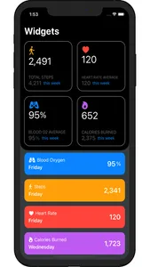 Health app as widget screenshot 3