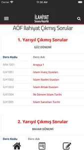 AÖF İlahiyat Çıkmış Sorular screenshot 1