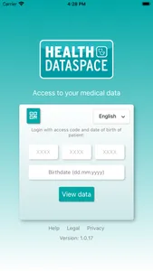 HealthDataSpace Access Code screenshot 0