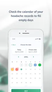 Headache Calendar screenshot 1