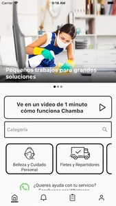 Chamba Services Cliente screenshot 1