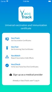 VaccTrack screenshot 0