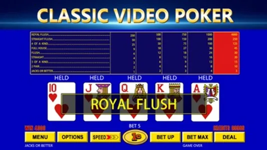 Pocket Video Poker King screenshot 0