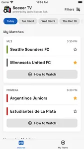 Soccer TV Schedules screenshot 1