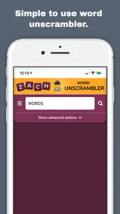 Zachs Word Unscrambler screenshot 0