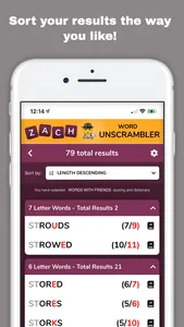 Zachs Word Unscrambler screenshot 3