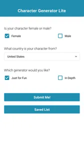 Character Generator Lite screenshot 1