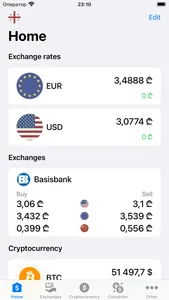 Exchange rates of Georgia screenshot 5