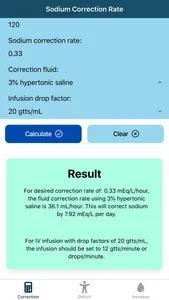 Pocket Hyponatremia Calculator screenshot 1