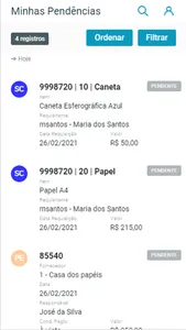 Minhas Pendências de Aprovação screenshot 1