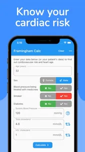 Framingham Calc - Heart Age screenshot 1