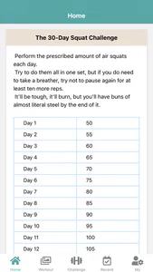 The 30-Day Squat Challenge screenshot 1