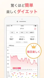 シンプルな体重管理でダイエット：体重記録アプリ screenshot 0