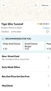 TIGER BITE FAST FOOD screenshot 2