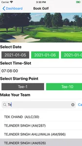 Septa Golf Course Booking screenshot 1