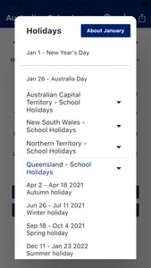 Australian Calendar 2023 screenshot 1