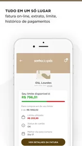 Cartão Sonho dos pés screenshot 1