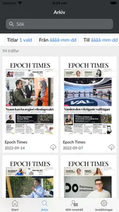 Svenska Epoch Times e-tidning screenshot 1
