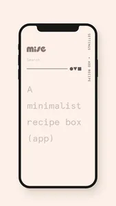 Mise: A minimalist recipe box screenshot 1