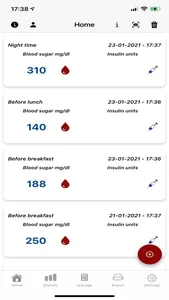 Blood sugar diary App screenshot 6