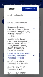 Calendrier Français screenshot 1