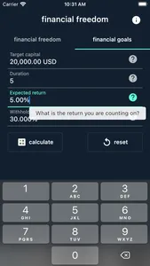 Calculate financial freedom screenshot 1