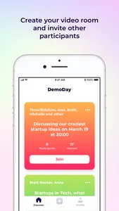 DemoDay: Drop-in Video Rooms screenshot 0
