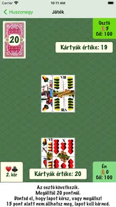 Huszonegy (magyar kártyával) screenshot 3