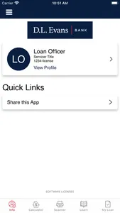 D.L. Evans Bank Mortgage App screenshot 0