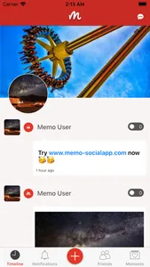 Memo - Social App screenshot 1