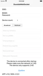 DSDWebsocketConfig screenshot 0