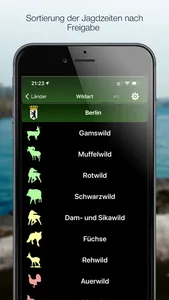 Jagdzeiten.de Premium App screenshot 2