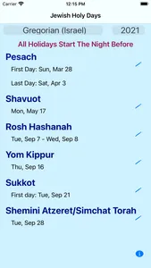 Jewish Holy Days screenshot 1