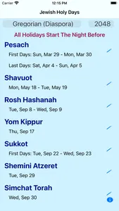 Jewish Holy Days screenshot 2