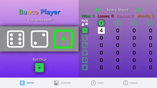 Bunco Player screenshot 1